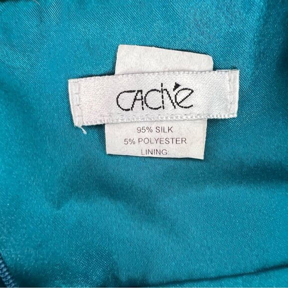 Cache dress long halter tie up beaded tassle Green and Brown Backless Dress - Picture 13 of 15